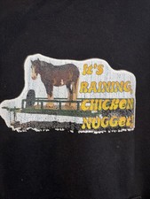 Lane Seven Hoodie Kangaroo Pocket Horse-it’s Raining Chicken Nugget Sz Large