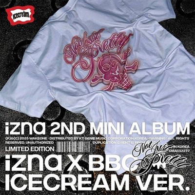 IZNA NOT JUST PRETTY 2nd Mini Album IZNA X BBC ICECREAM Ver/QR+T-Shirts+15 Card