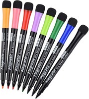 8X Whiteboard Marker, Magnetisch Whiteboard Schwamm + Stifte Verschiedene Farben