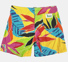 Original Jams World Board Shorts Surf Mens Medium 6.5 Hawaiian Floral Vintage