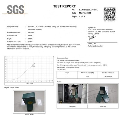 Rust-Free Swing Set Brackets - Mounting Kit Inc.