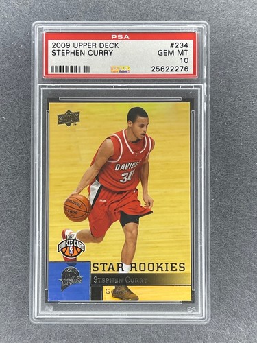 STEPHEN CURRY 2009-10 UPPER DECK #234 STAR ROOKIES ROOKIE WARRIORS PSA 10 Q4444