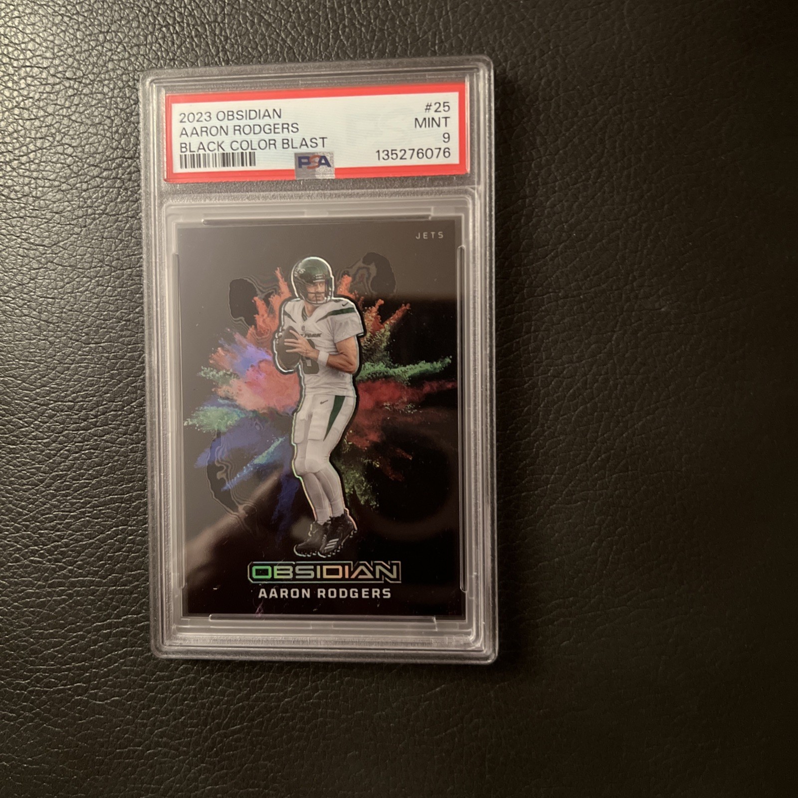 2023 Obsidian Aaron Rodgers Black Color Blast #25 PSA 9 SSP 🔥🔥