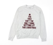 Womens UK Size S Save the People Grey Pullover Sweatshirt