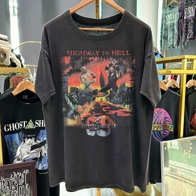 1998 Highway To Hell Summerslam Stone Cold X Undertaker Promo T-Shirt Black XL