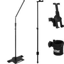 On-Stage GPA1003 Pedalboard Utility Base Microphone Stand Guitarist Bundle
