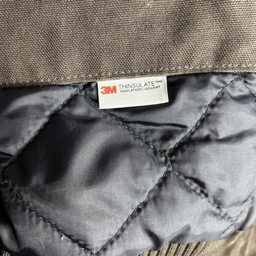 Carhartt Jacket Youth XS 0/2 Brown Canvas Hooded Insulated Duck Quilted Lining - Picture 7 of 8