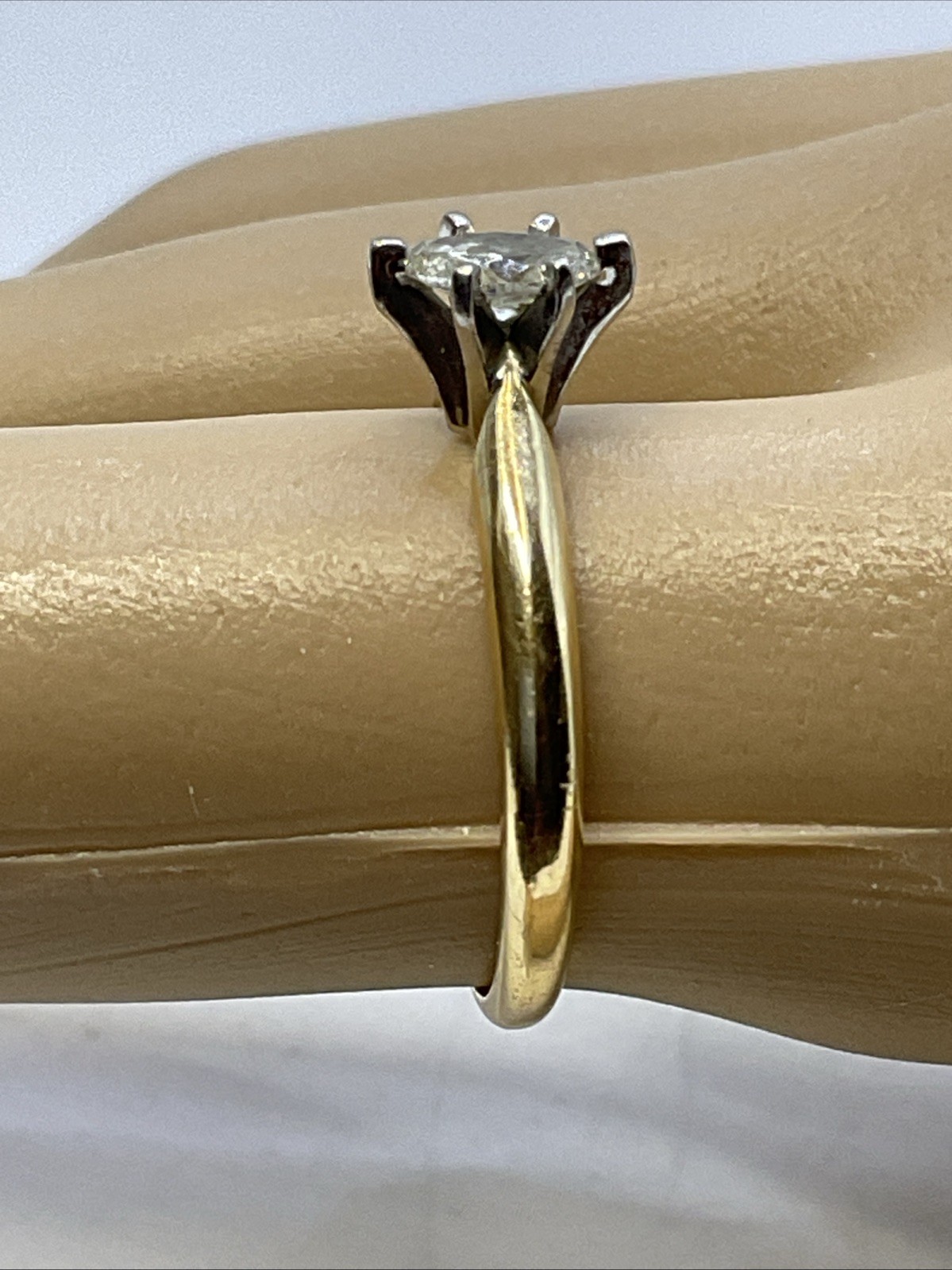 BEAUTIFUL Engagement Ring Solid 14K Two Tone Gold… - image 6