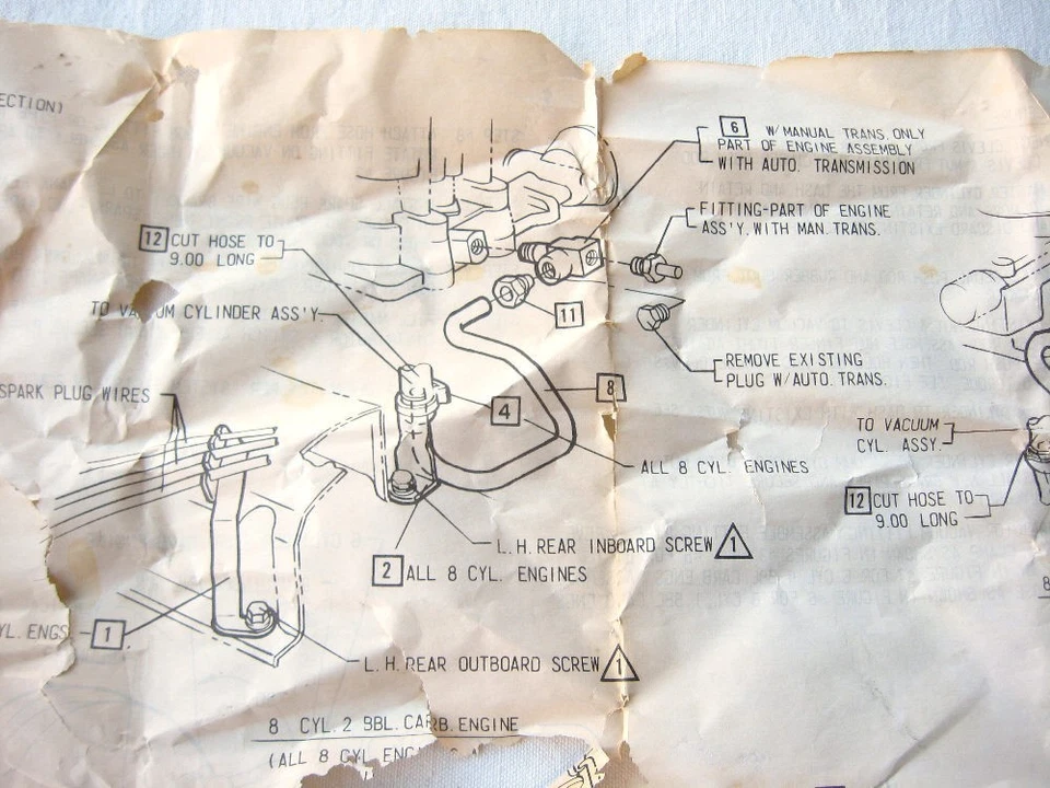 Tubo de vacío elevador 64-67 Pontiac Tempest Lemans NOS GM 2BBL 65 66 326 389 400 Foto 2 de 2