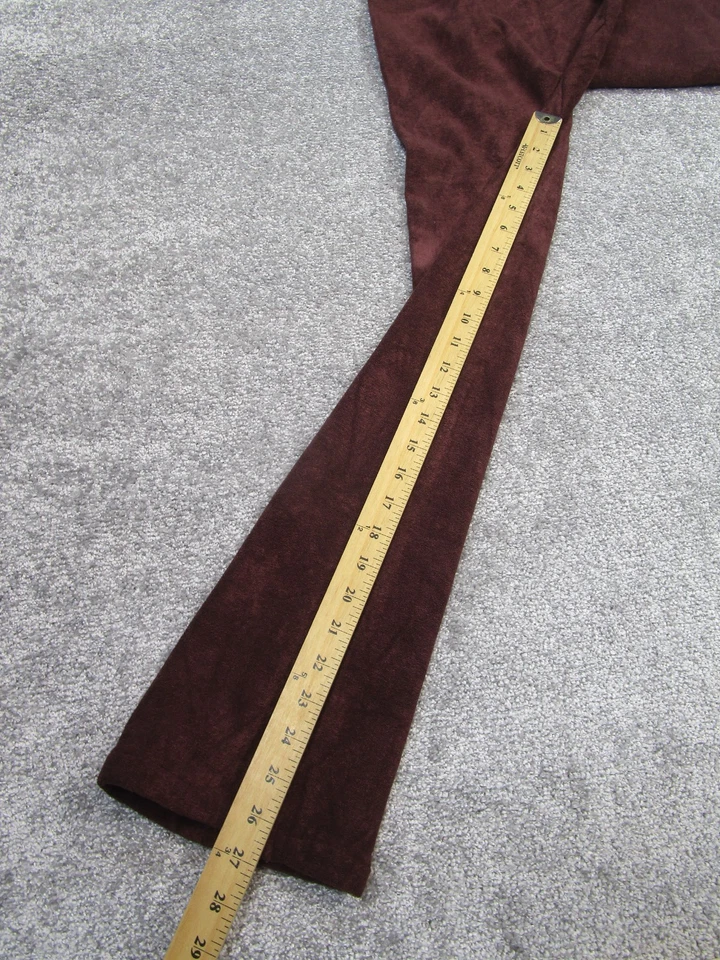 Pantalones Alo Niñas Grandes Rojo Marrón Elástico Terrycloth Pierna Recta Foto 3 de 4