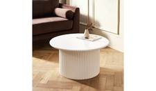 Luan Slatted Coffee Table White Modern Living Room Furniture