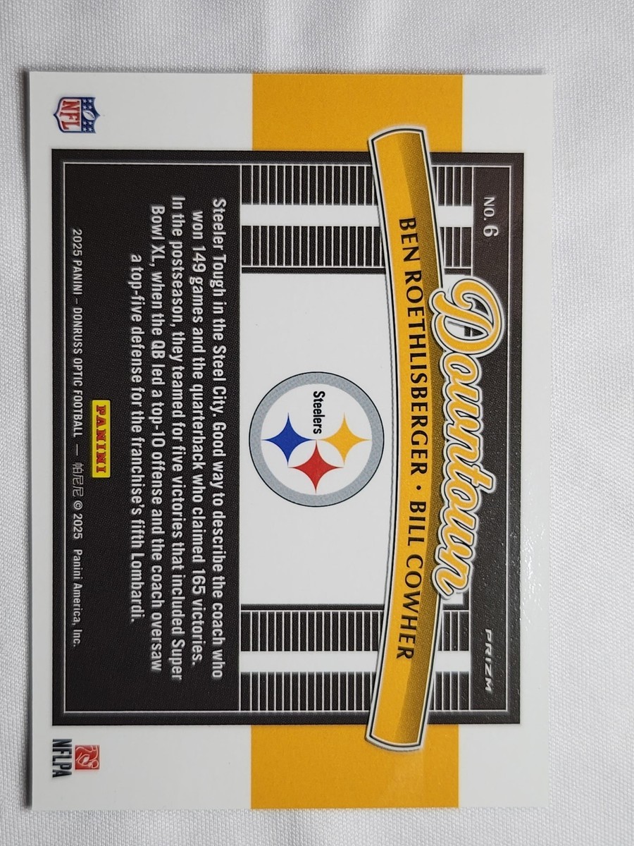 2025 Optic Ben Roethlisberger Bill Cowher Dual Downtown Case Hit
