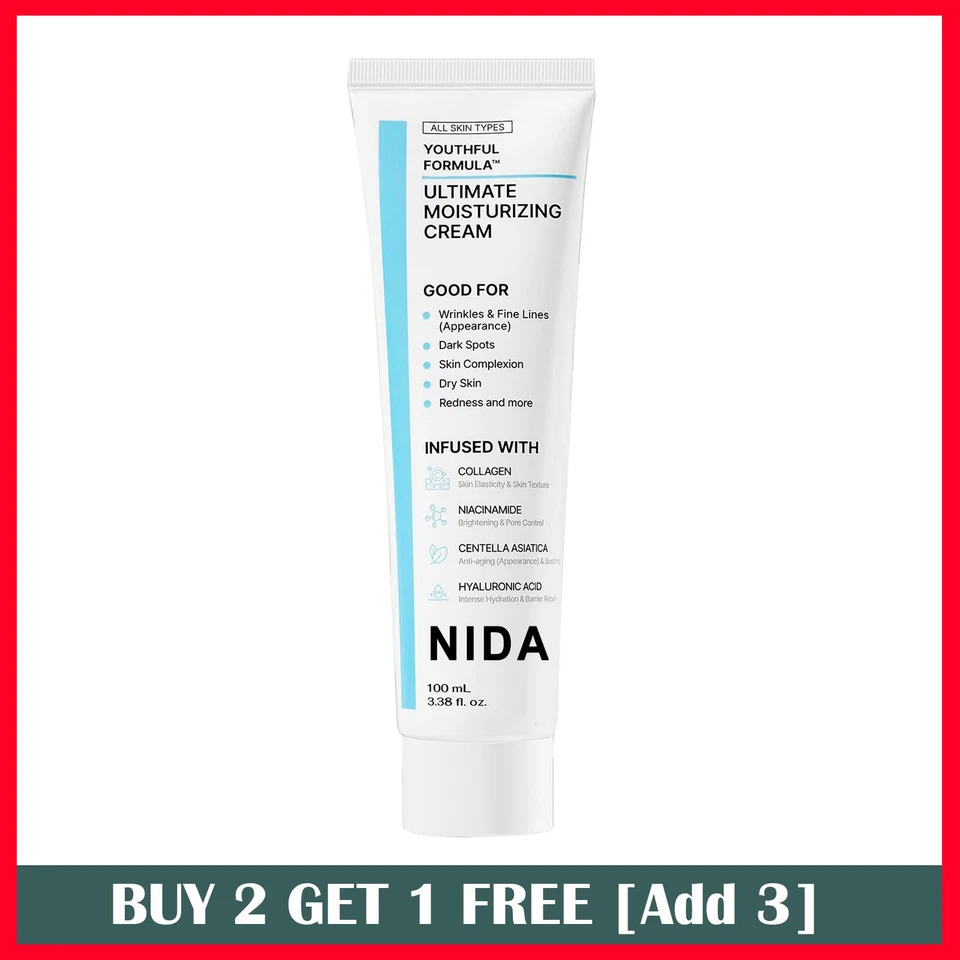 Nida Youthful Formula Ultimative Feuchtigkeitscreme, Nida Crema Coreana 3,38 flüssige Unzen