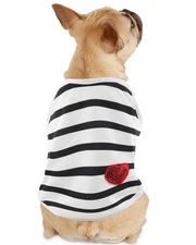 Pet Dog Cat Striped Cotton T-Shirt Vest Spring Summer Apparel Tee Shirt Soft Bre
