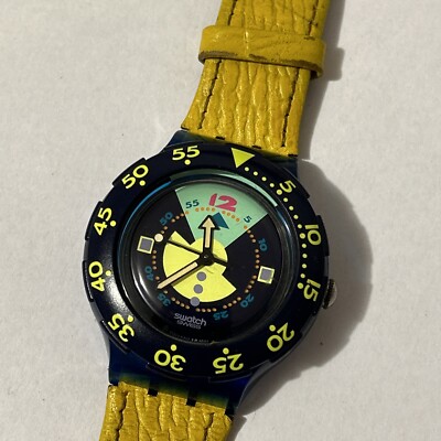 1992 SWATCH SCUBA 200  DIVINE  SDN102 WORKING Tested