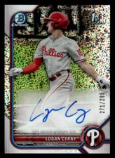 2022 Bowman Chrome #CPA-LC Logan Cerny Rookie RC Auto SILVER DISCO /299