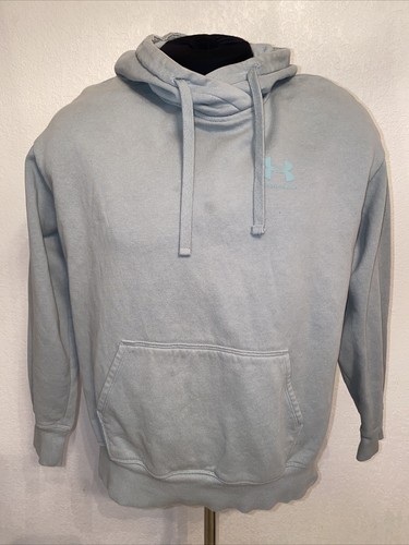 Under Armour Loose Hoodie Sweatshirt Medium Blue Casual Train Soft Plain - 第 1/16 張圖片