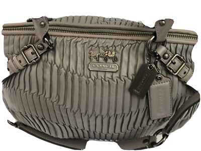 Coach handbag Madison Sophia gray Gathered Leather Shoulder