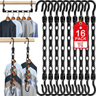 16 Pack Hangers Space Saving Magic Space Saver Storage Smart Plastic Clothes