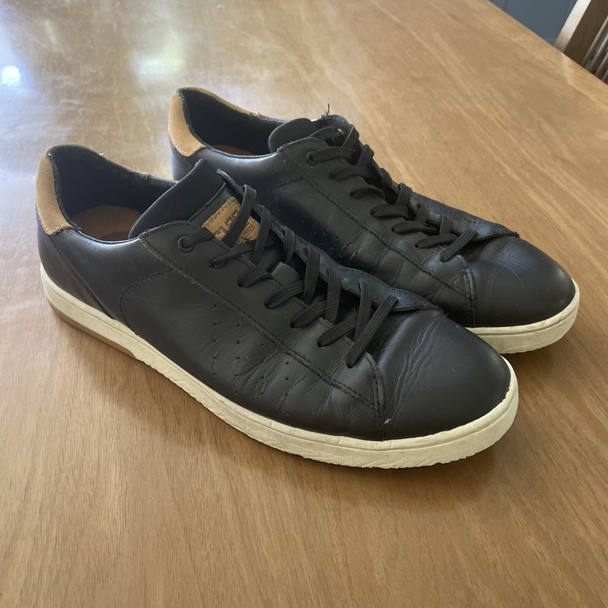 Clae Arthur Black Leather Mens Shoes size 42 Casual Sneakers CLA01281