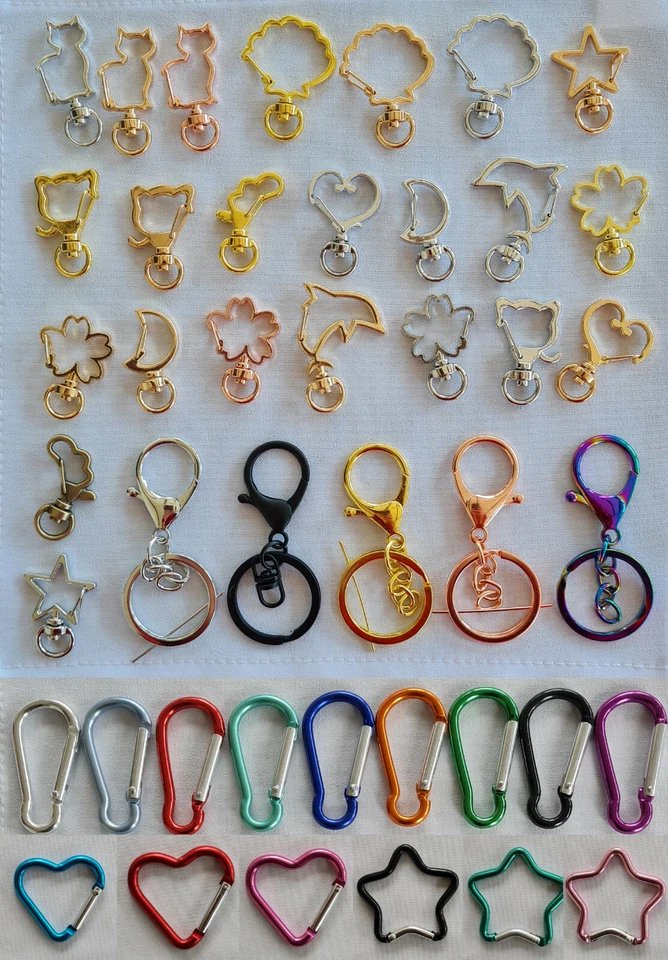 1x Karabiner Schlüsselanhänger verschiedene Farben und Formen - Bild 1 von 1