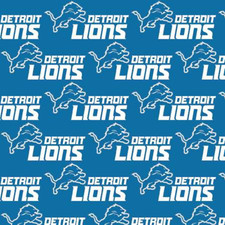 Detroit Lions Cotton Fabric NFL Football Offi...