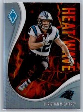 2021 panini phoenix football christian mccaffrey heat wave #8