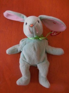 green bunny beanie baby