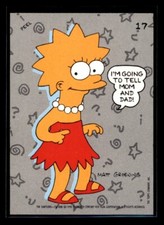 I'M GOING TO TELL Lisa Simson 1990 Topps The Simpsons Sticker #17 C1