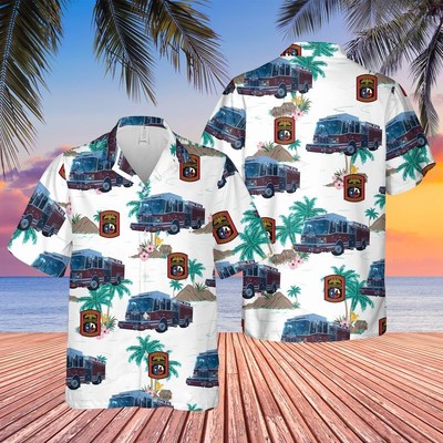 Texas Timber Lakes Volunteer Fire Department Hawaiian Shirt