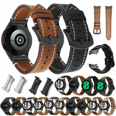 Luxury Leather Band Strap Bracelet For Samsung Galaxy Watch 4 40/44mm 42/46mm