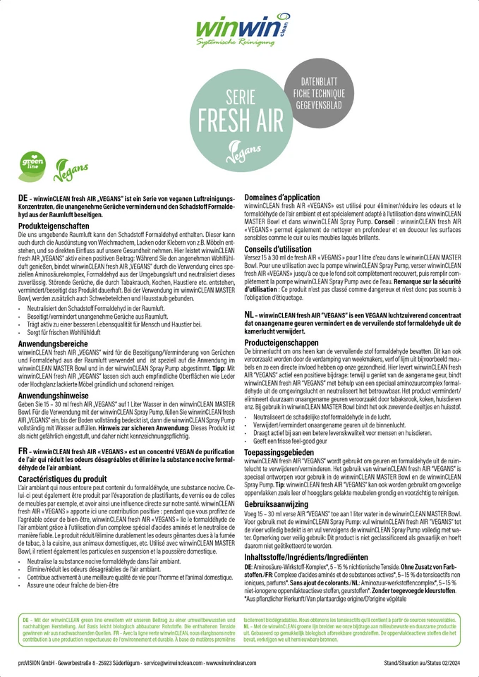 winwinCLEAN SET: FRESH AIR Vegans I Geeignet f. MASTER BowL & proWIN AIR Bowl - Bild 2 von 2