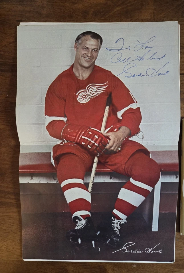 Revista rara assinada NHL Hockey's Living Legend Gordie Howe 25º aniversário - Imagem 2 de 4