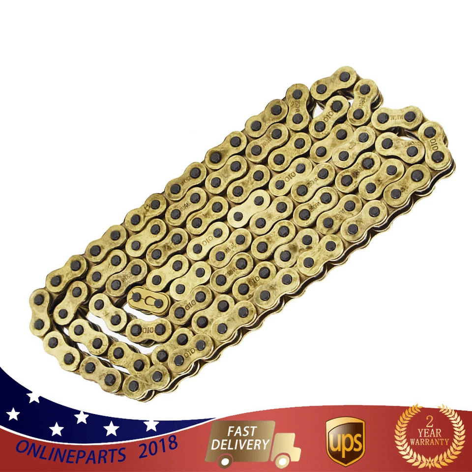 Cadena de transmisión de motocicleta 520 pasos 120 eslabones junta tórica para Yamaha YZ 125/250/400/450 Foto 3 de 4