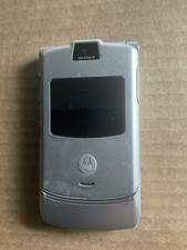 Original Motorola RAZR V3 - Gray and Silver Cellular Flip Phone for parts -as is