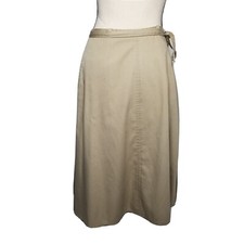 Vintage JANTZEN Khaki Wrap Long Skirt Size 8
