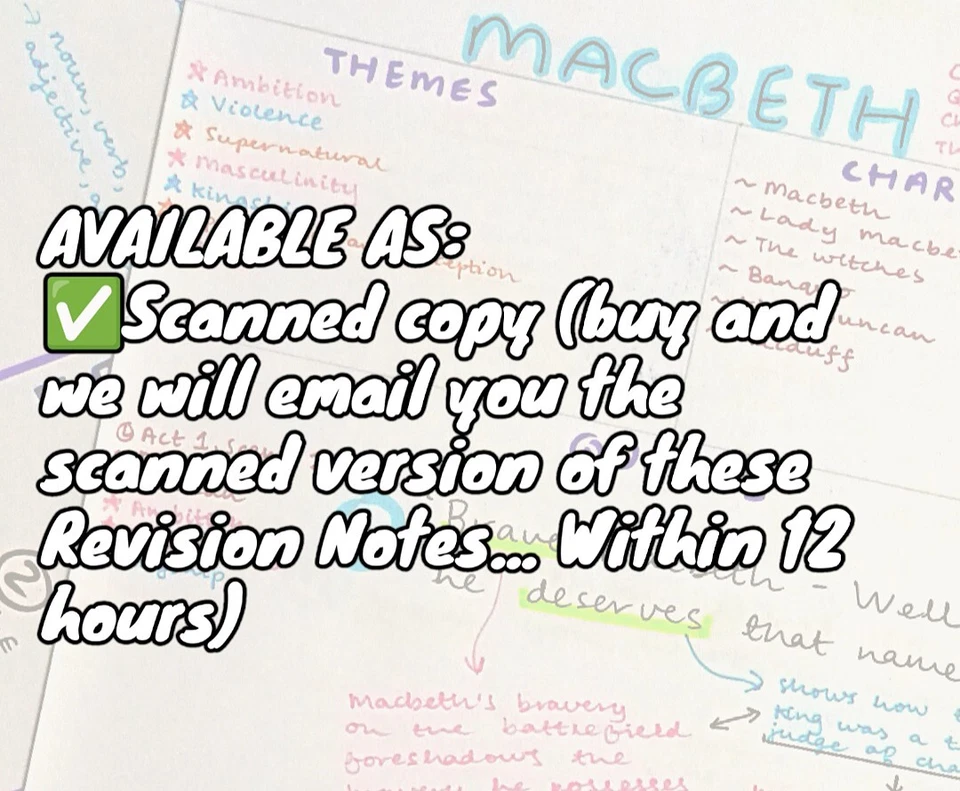 GCSE MACBETH ENGLISH LITERATURE GRADE 9 REVISION NOTES QUOTES & ESSAY PLAN - Image 3 of 3
