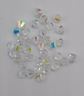 Swarovski Crystal Clear AB Bicone 5301 Beads;  3mm, 4mm, 6mm, 7mm, 8mm, 10mm