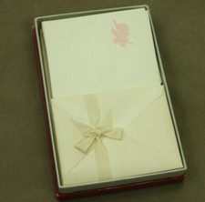 Vintage 60s Whitings Boxed Stationery 14 Ct Pink Elephant Cocktail Notes Cards