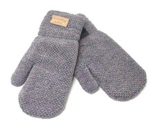 Winter Mittens, Warm Gloves, Color Grey