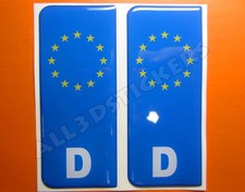 2x3d Sticker Resin Domed Euro Germany Number Plate Car Badge Adhesive Decal 2x3d Sticker Resin Domed Euro Germany Number Plate Car Badge Adhesive Decal