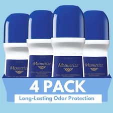 Avon Mesmerize Roll-On Antiperspirant Deodorant, 2.6 fl oz–Fresh Scent (4-Pack)