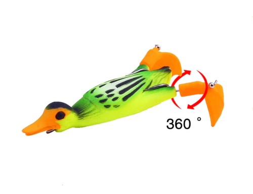 Oberflächen Kunstköder Gummi Wobbler Krautschutz Ente Huhn Duck Hecht Wels - Bild 6 von 27