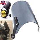For Honda Ymh 5-7" Round Headlight Universal Motorbike Smoke Fairing Windshield