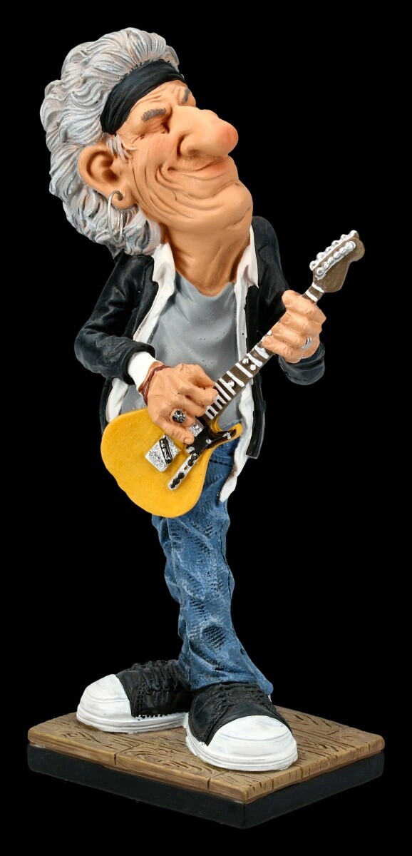 Funny Job Figurine - Guitar Player With Yellow - Occupation Musicians Statue