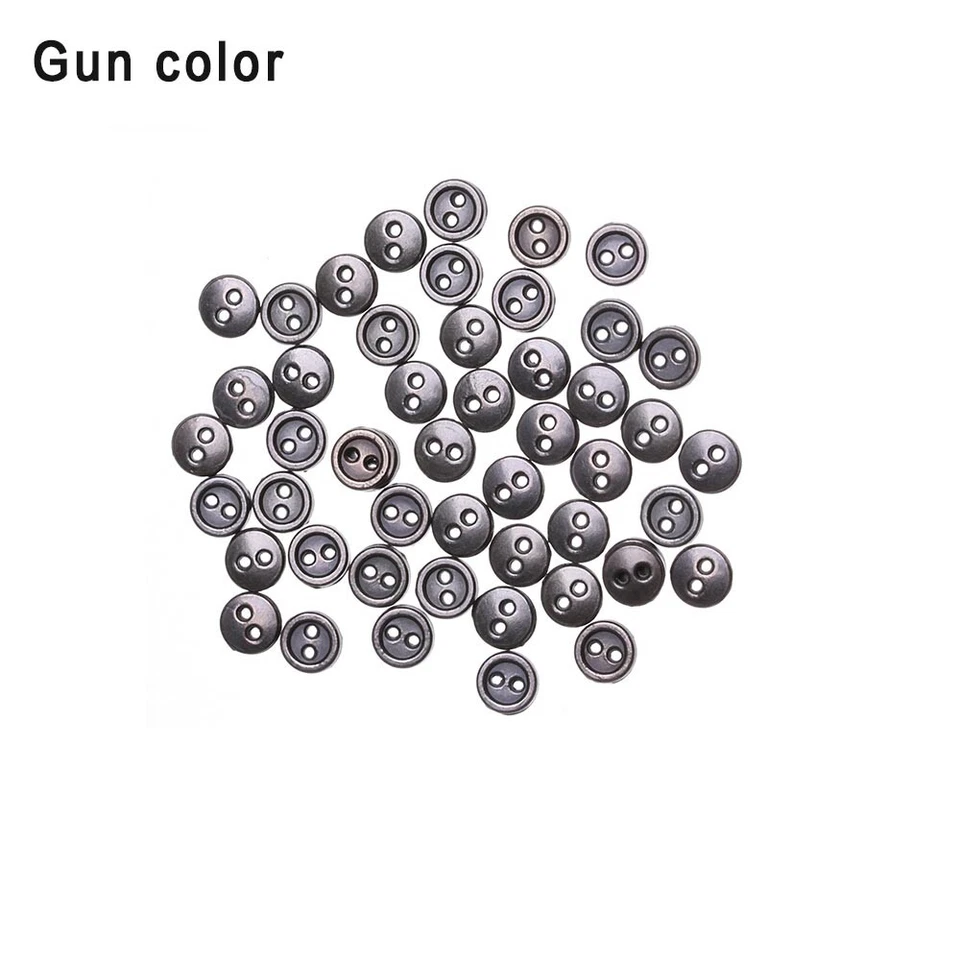 50pcs/lot Handmade DIY Doll Clothes Mini Metal Buttons Round Buttons - Image 2 of 4