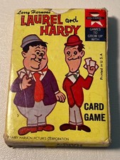 Vintage LARRY HARMON'S LAUREL AND HARDY CARTOON PLAYING CARD GAME 1972 EDU-CARDS
