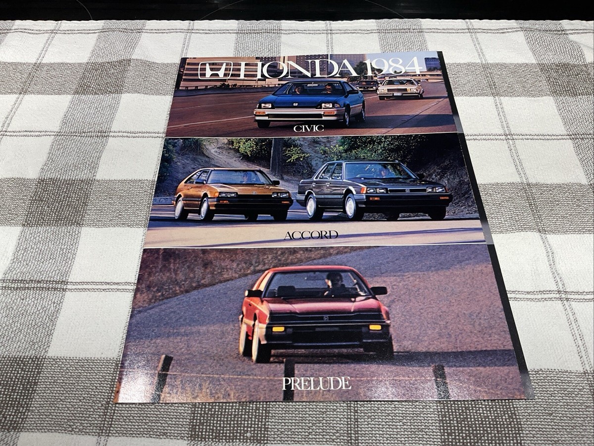 1984 HONDA All Models Color Sales Brochure Booklet - Civic, Accord