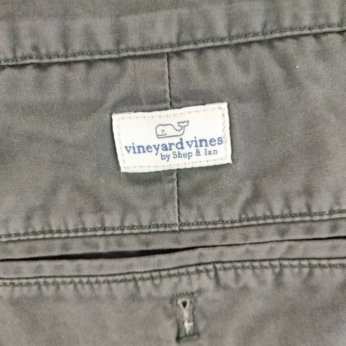 Vineyard Vines Mens Whales Gray Flat Fron Chino Shorts Size 34 - Picture 7 of 9