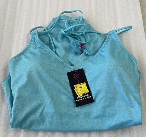 No Boundaries Junior One Piece Swimsuit XL (15-17) Aqua NWT Swim Pool Beach - Picture 8 of 9